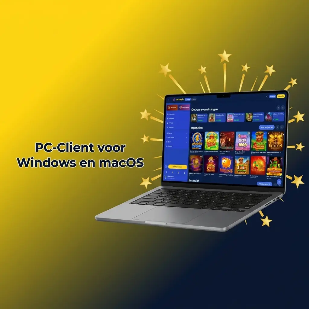 Carlospin casino website geopend in browser op Windows en macOS, zonder downloadbare pc-client
